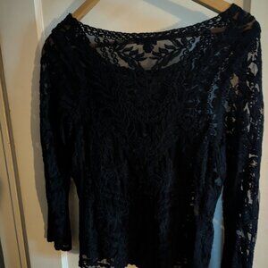 Express lace crochet top
